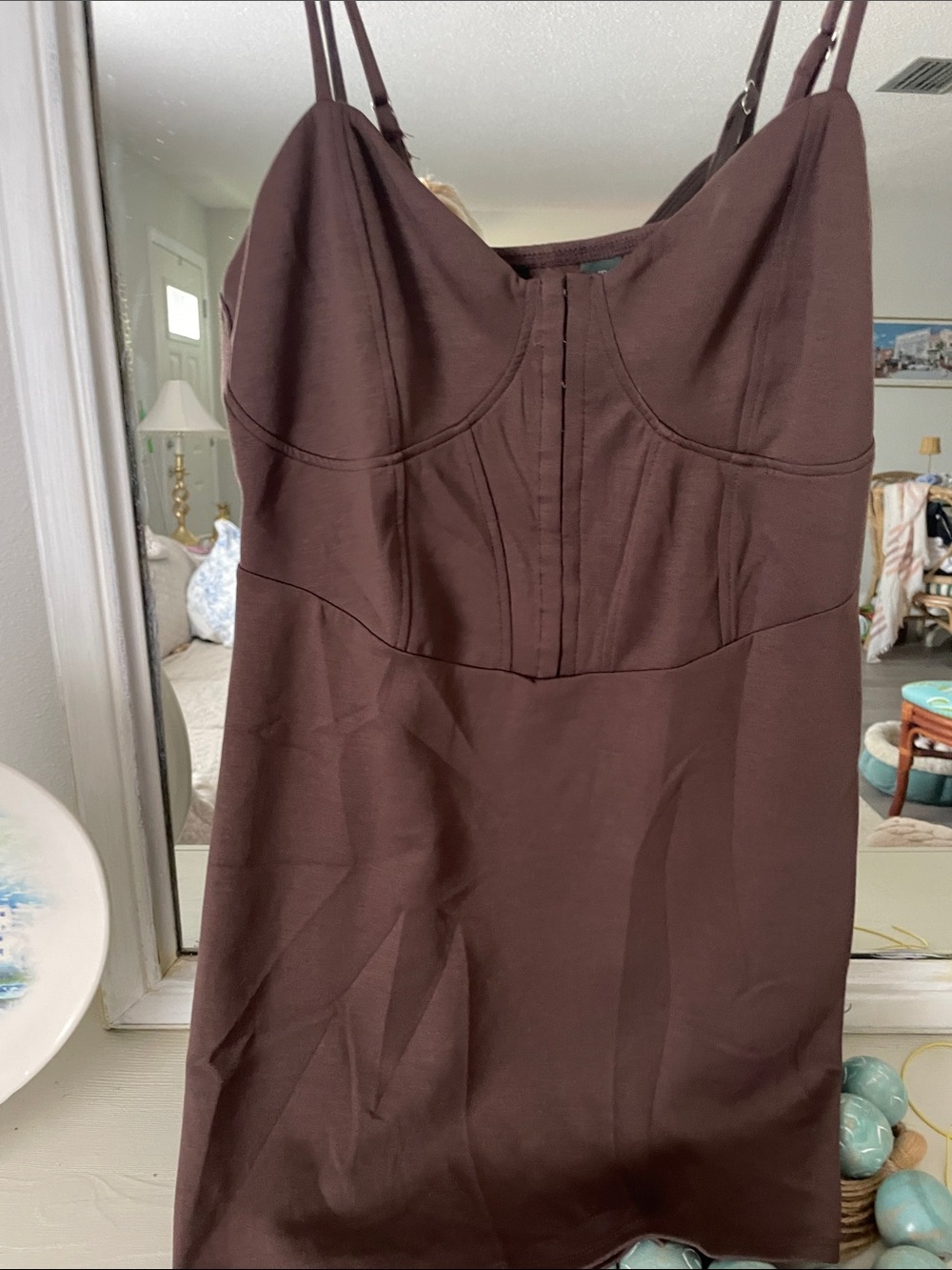 wild fable Chocolate Brown Mini Cami Dress